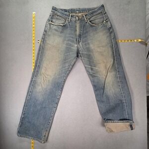 Edwin Jeans Mens Selvedge 505 Light Wash Blue Regular Straight Fits 30x29